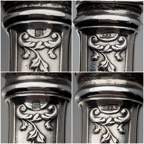 約 1900 年法國古董銀盤魚餐具套裝,附盒子 SFAM